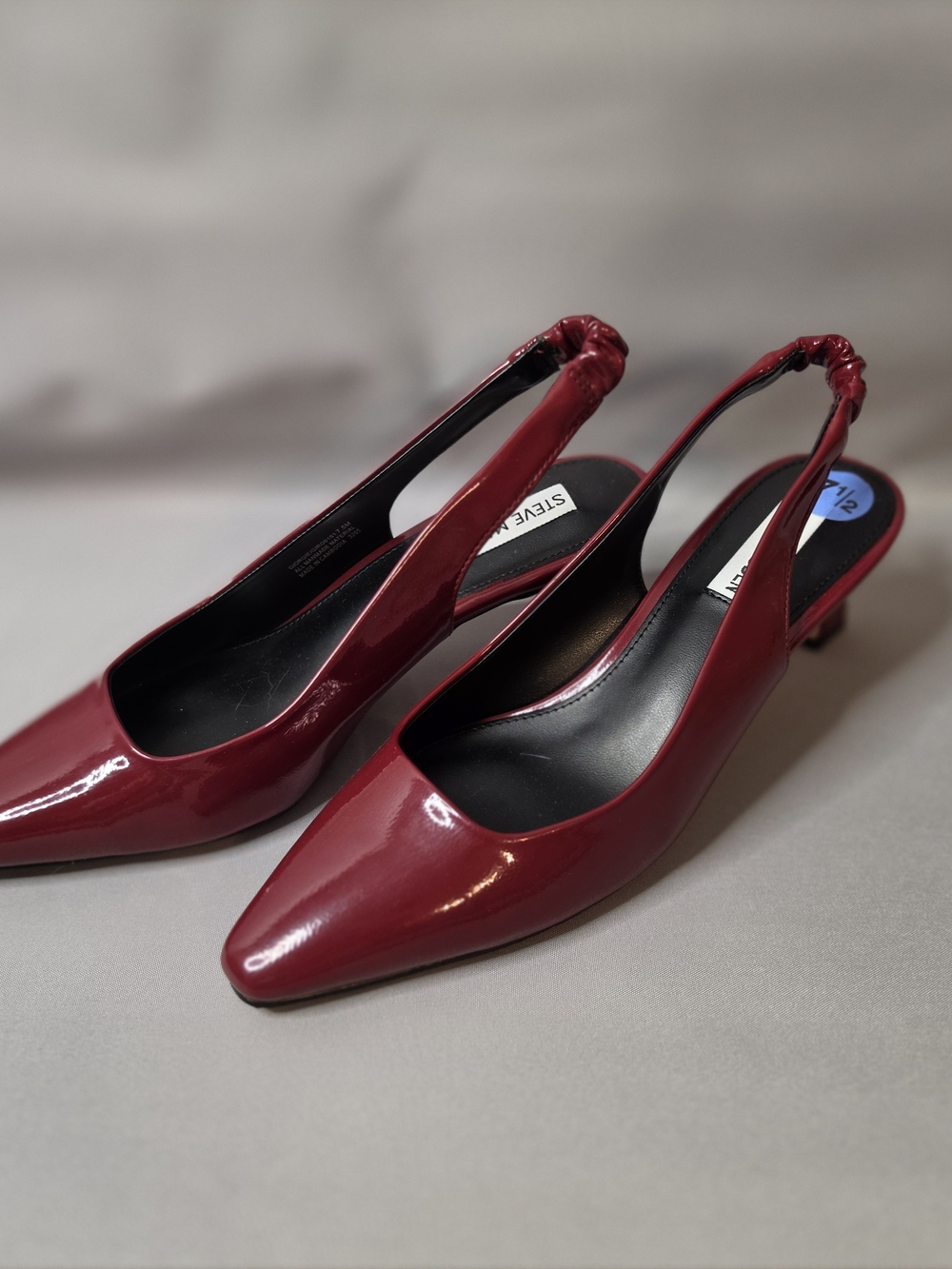 Steve Madden Burgundy Patent Slingback Pumps